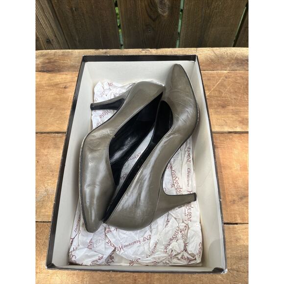 Vintage YSL Saint Laurent Paris 80 Pump Shoe Sz 8 M Paris Made In Italy - Picture 1 of 10
